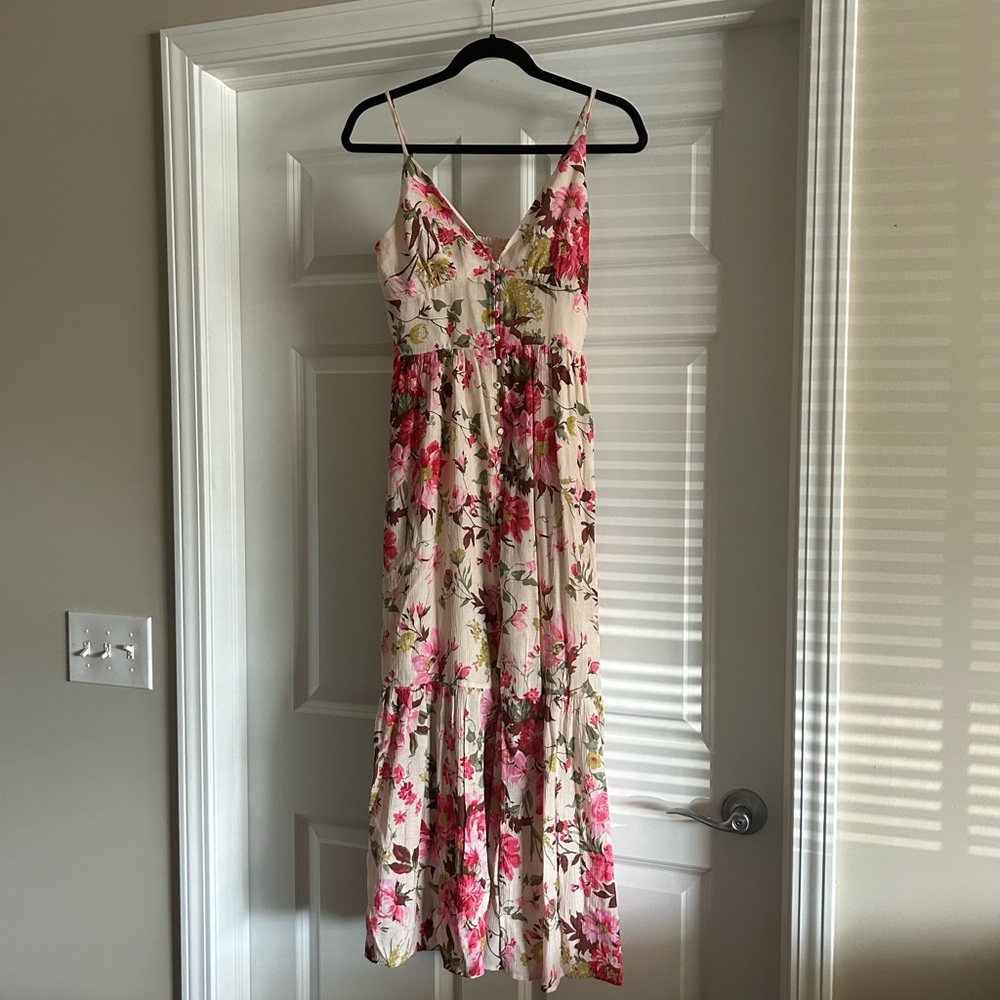 NWOT Abercrombie & Fitch floral maxi dress in small petite